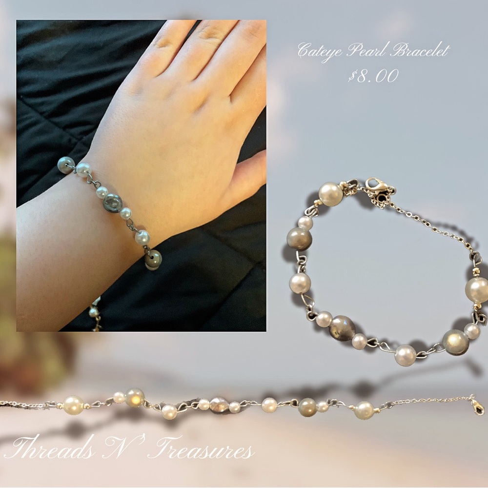 Cateye Pearl Bracelet
